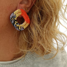 Cargar imagen en el visor de la galería, Cuadrados Naranja Cebra