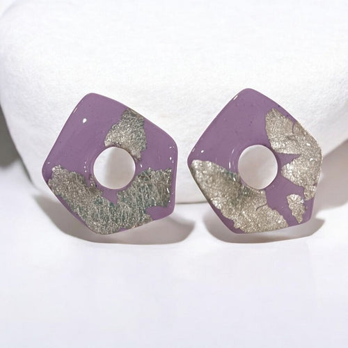 Pentágonos Lilas Plata